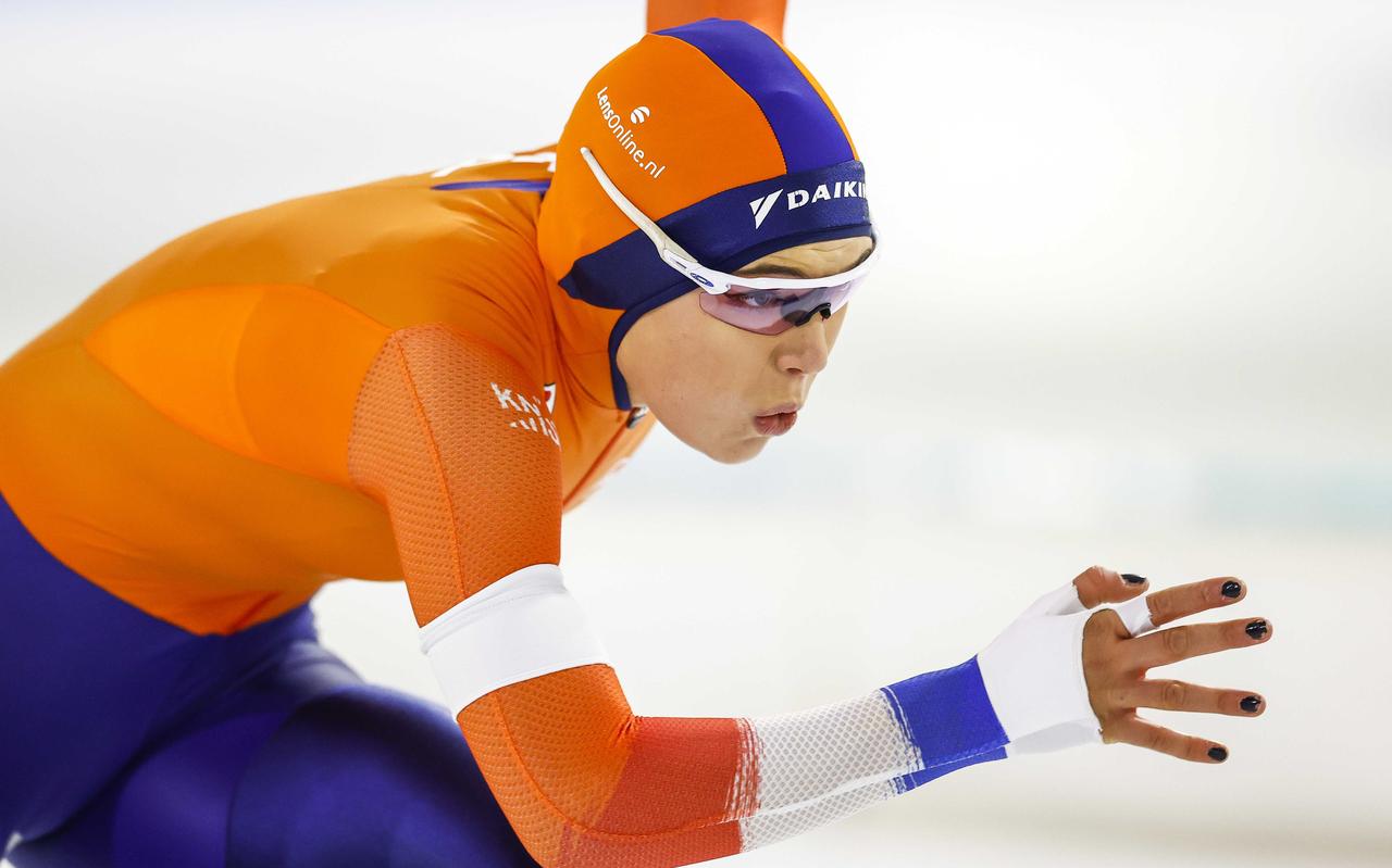 Jutta Leerdam kan op zondag het ijs weer goed raken met haar slagen. Jutta Leerdam kan op zondag het ijs weer goed raken met haar slagen.