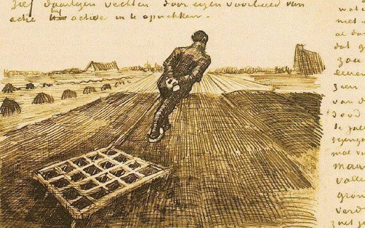 Briefschets van Vincent van Gogh uit 1883.