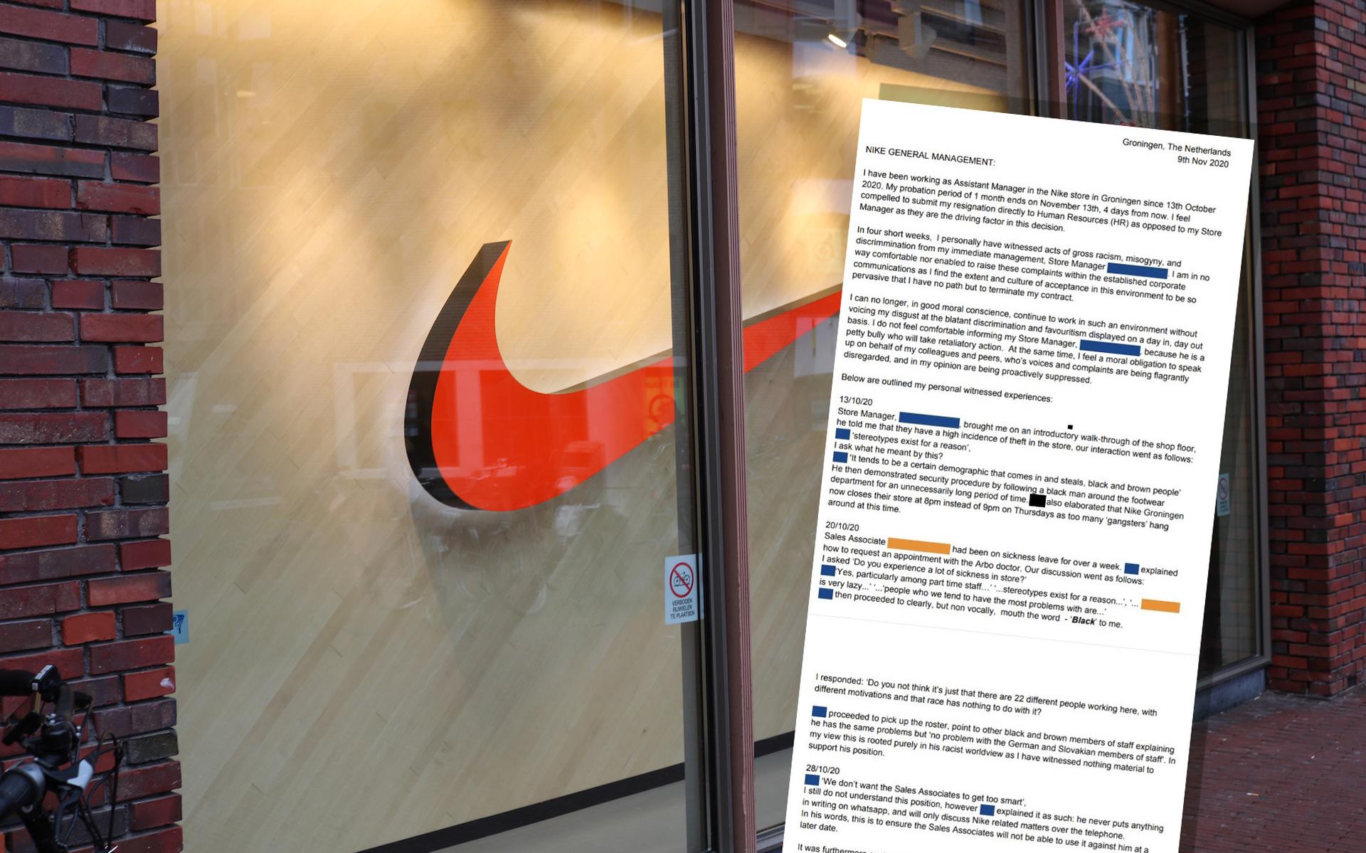 Het personeel in de Nike Store in Groningen stuurde een brief naar het hoofdkantoor.