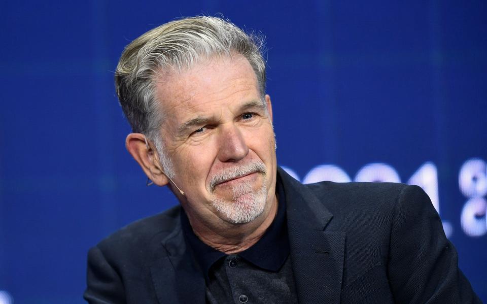 Reed Hastings vorig jaar tijdens de Milken Institute-conferentie in Californië, waar gezocht wordt naar oplossingen voor de grote problemen van deze tijd.