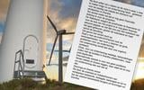 Dreigbrief die bij een hoofdaannemer van windpark Drentse Monden is bezorgd. Foto: Shutterstock/Bewerking: DvhN