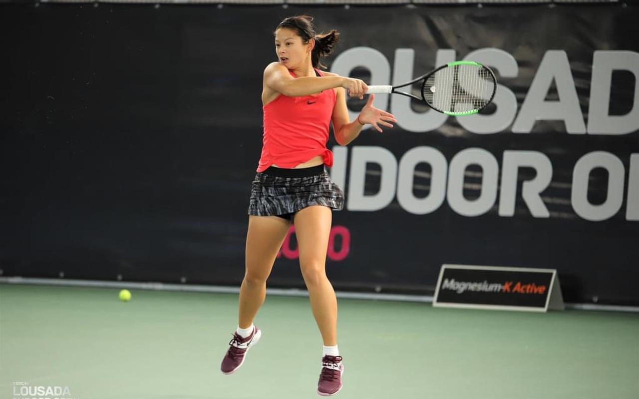 Arianne Hartono in actie op het toernooi in het Portugese Lousada.