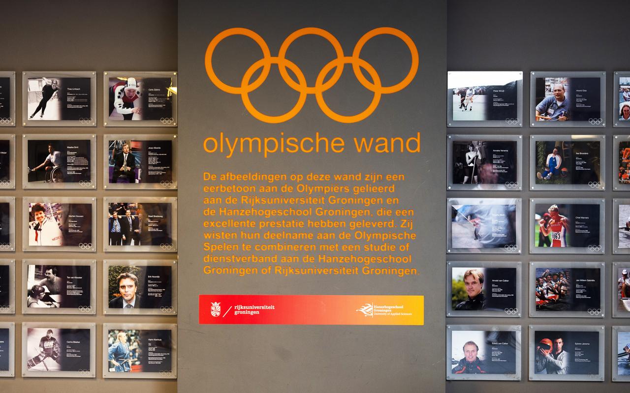 De olympische wand op het Zernikecomplex in Groningen. De olympische wand op het Zernikecomplex in Groningen.