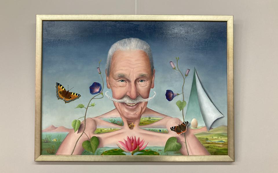 Een surrealistisch zelfportret van Kees Thijn uit 2014.
