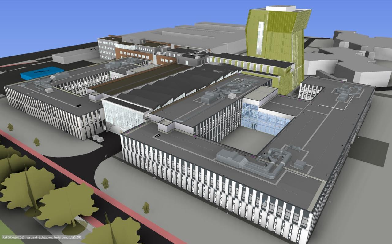 Artist's impression van Zernikeplein 7 vanaf Blauwborgje als het project helemaal klaar is. Na de vakantie begint de bouw van het noordelijk deel (links). Artist's impression van Zernikeplein 7 vanaf Blauwborgje als het project helemaal klaar is. Na de vakantie begint de bouw van het noordelijk deel (links).
