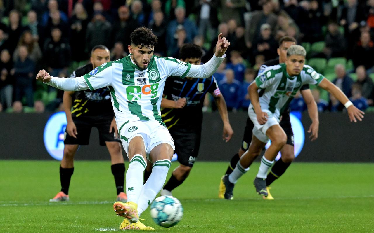 Ricardo Pepi was goed voor twee doelpunten tegen RKC Waalwijk, maar het was niet genoeg voor FC Groningen.