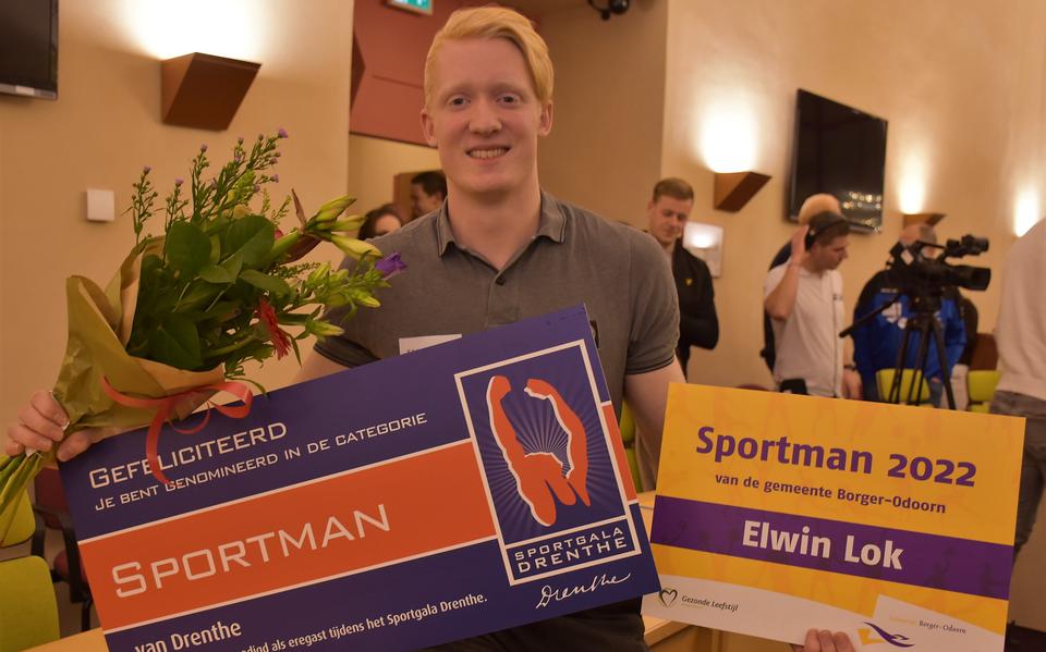 Elwin Lok is sportman van het jaar van de gemeente Borger-Odoorn.