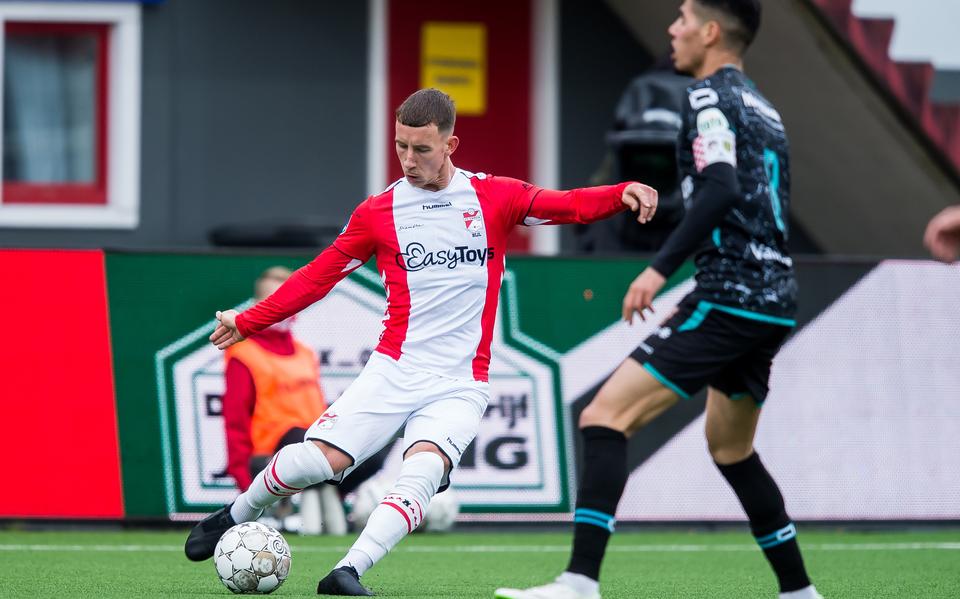 Glenn Bijl in het shirt van FC Emmen, in het voorjaar voordat hij naar Rusland vertrok.