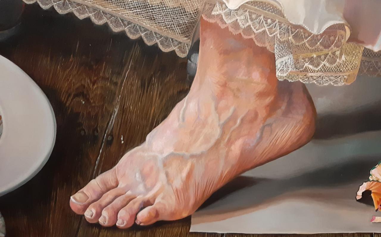 Deborah Poynton: In-Between Self (2021), olieverf op doek. Deborah Poynton: In-Between Self (2021), olieverf op doek.