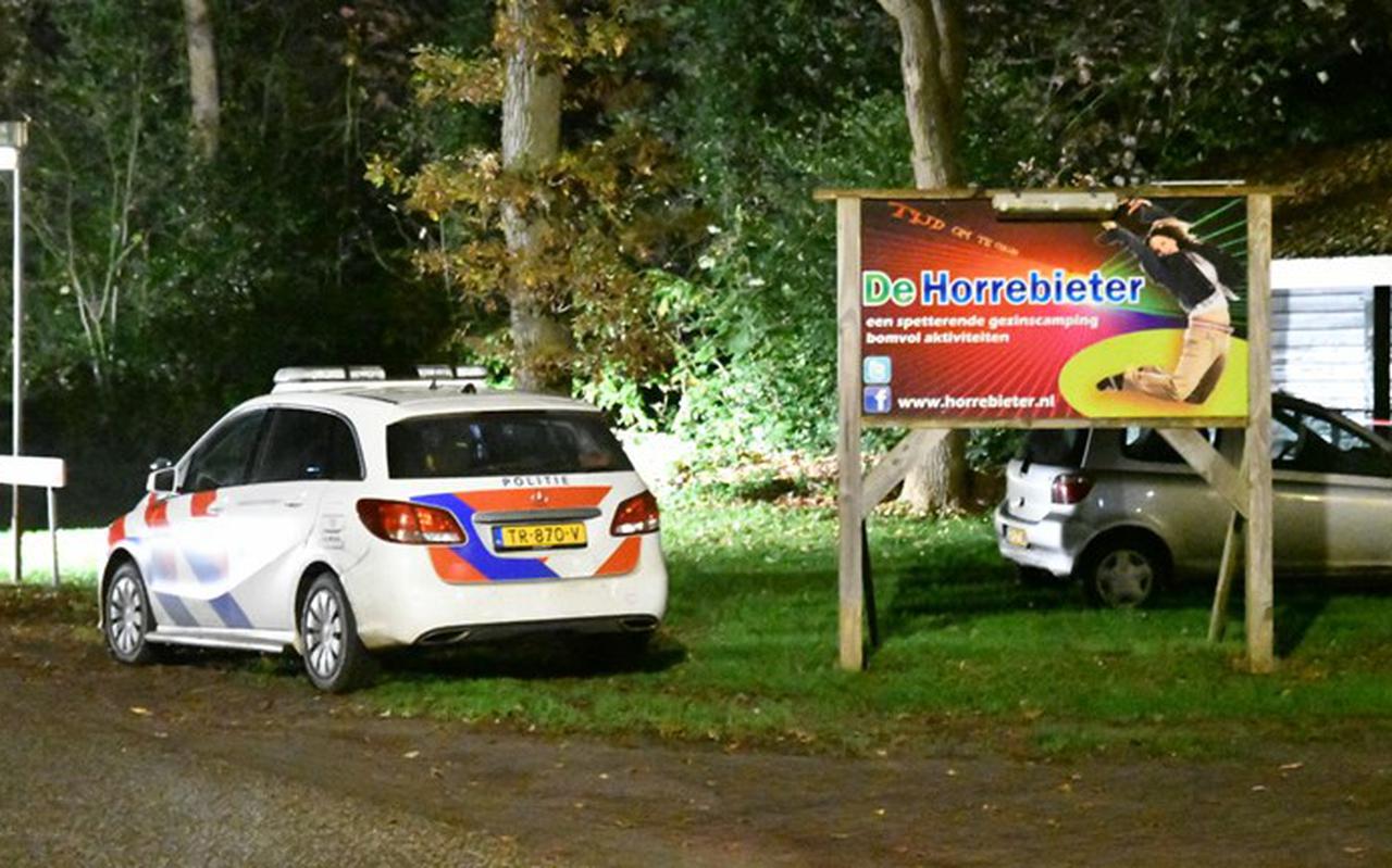 Camping De Horrebieter: deze foto is een paar maanden na het incident gemaakt na een schietpartij. Foto: De Vries Media.