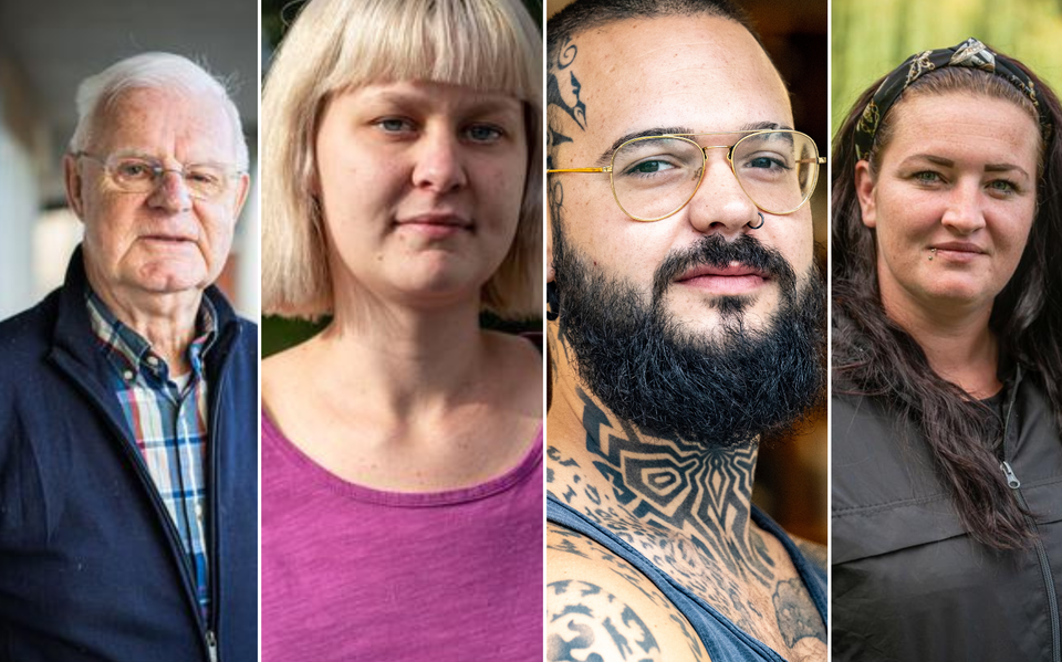 Het DVHN panel reageert op de kabinetsplannen en vertelt wat deze betekenen voor hun portemonnee. Van links naar rechts: Jan Perlee, Yanka de Hoop, Remco de Wit en Claudia Wiegman.
