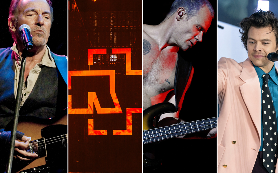 Springsteen, Rammstein, Red Hot Chilli Peppers en Harry Styles.