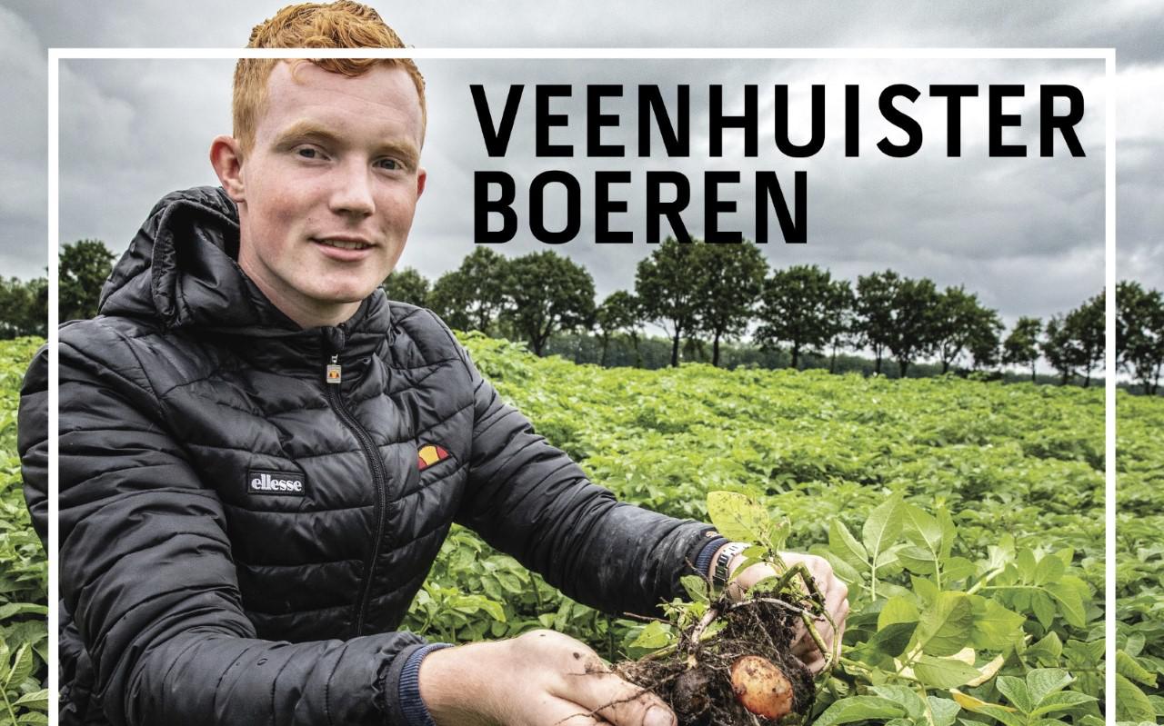 Lennard Schuiling (19) is de jongste van de Veenhuizer Boeren en heeft een perceel aardappelen. 