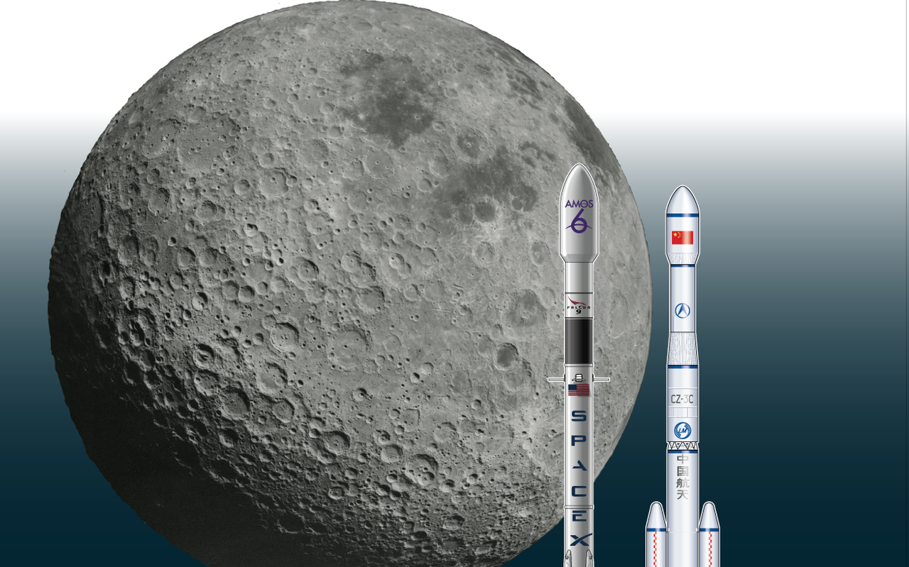 Op 4 maart stort een deel van een raket neer aan de achterkant van de maan.
