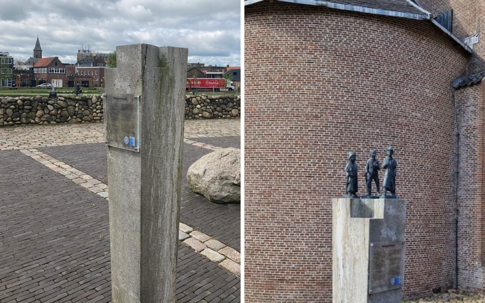 Het beeldje van De Drie Podagristen bij Kasteel Coevorden is spoorloos.