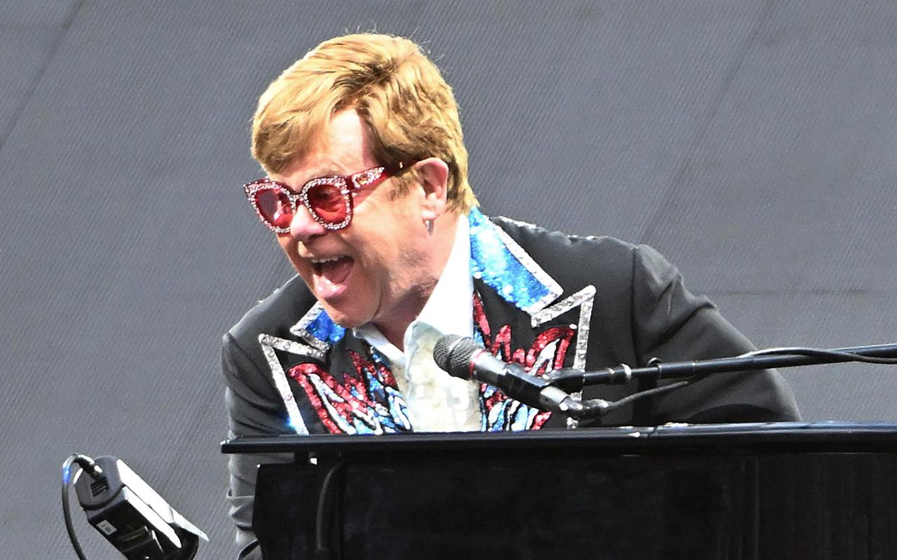 Elton John in Milaan tijdens zijn 'Farewell Yellow Brick Road' toernee, 4 juni 2022. 