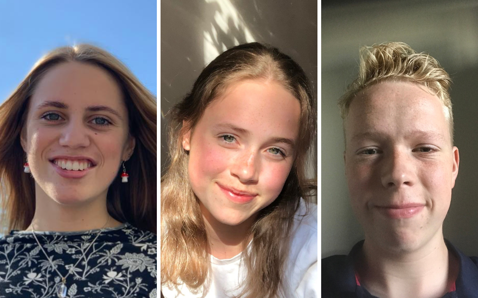 Sophie, Fienne en Mart van het DVHN Jongerenpanel. 