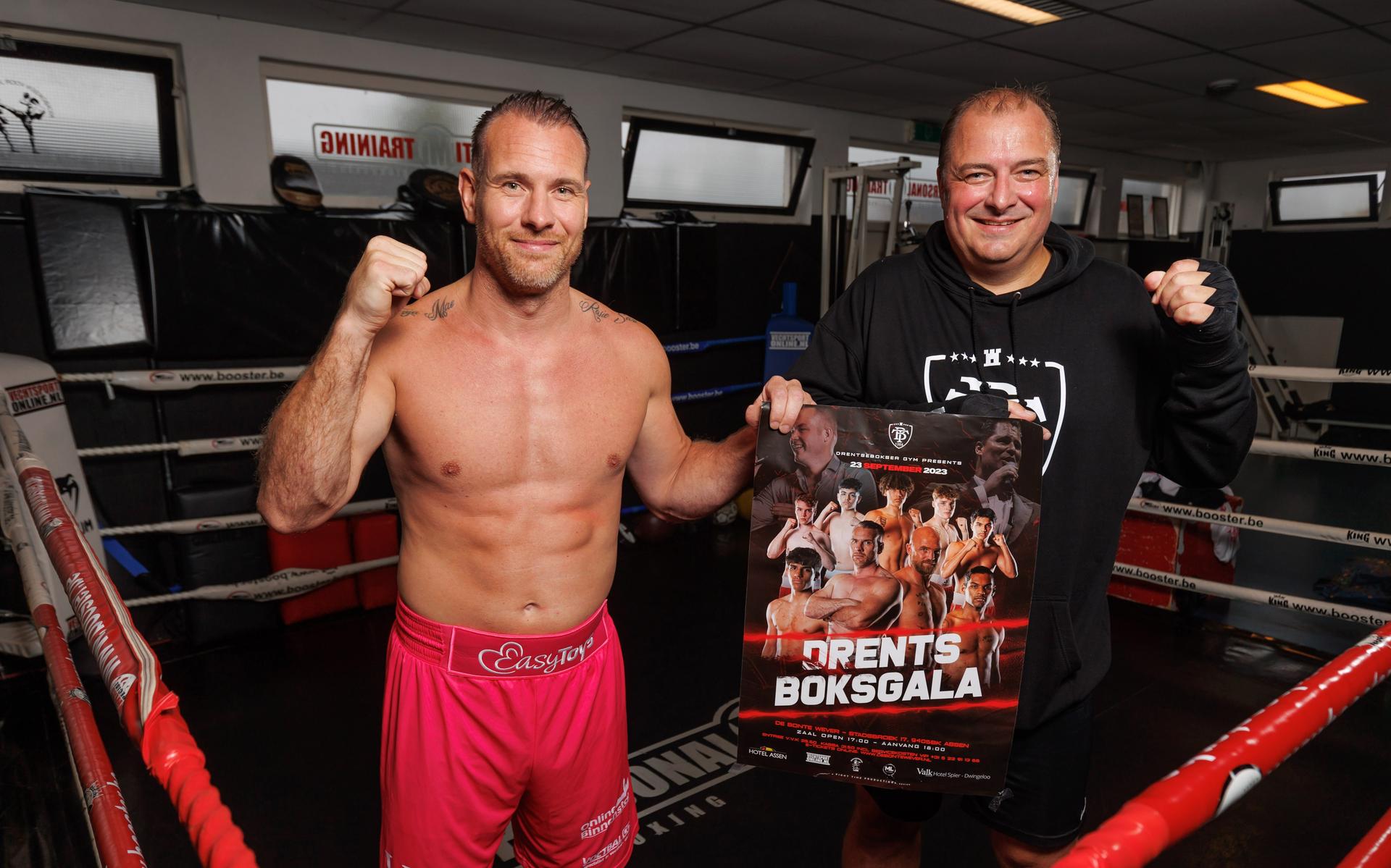 Oud-profbokser Ben Tingen uit Bovensmilde stapt nog één keer in de ring op zijn eigen Drents Boksgal