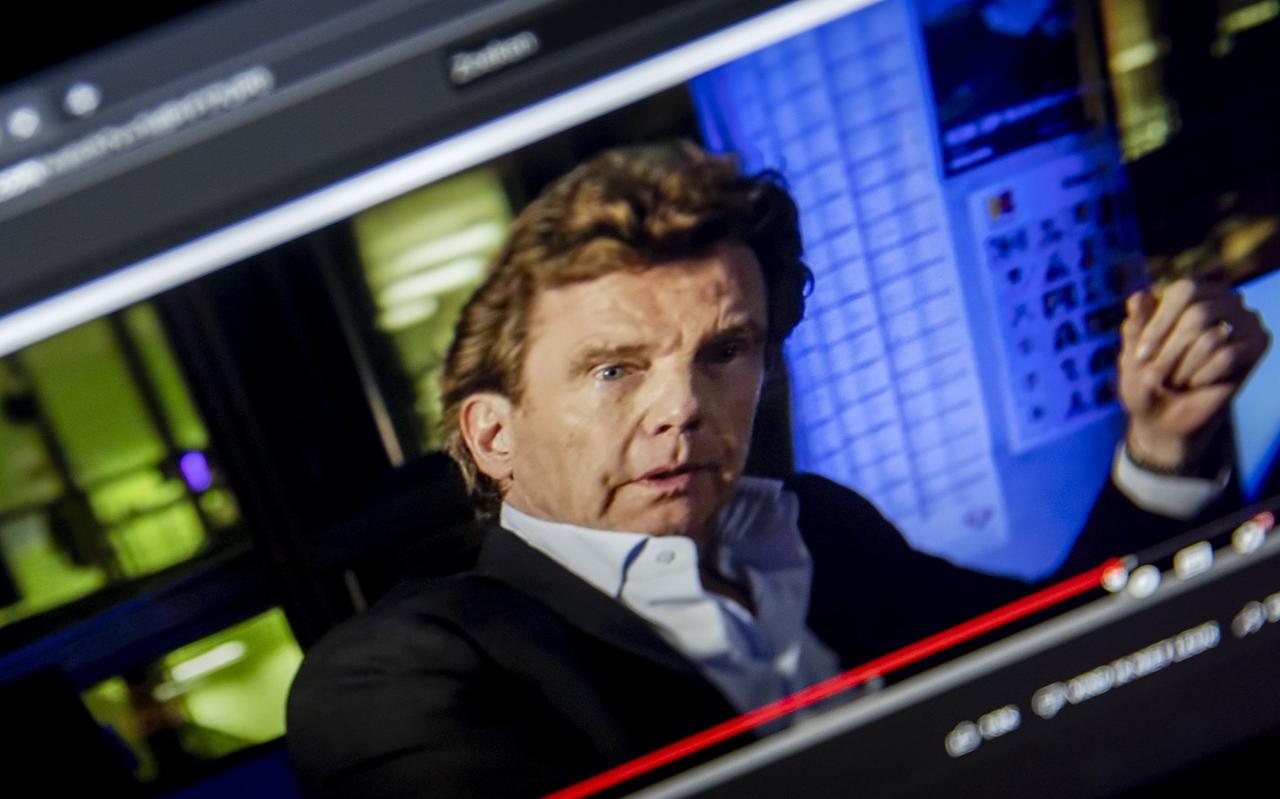 John de Mol in de uitzending van BOOS. John de Mol in de uitzending van BOOS.
