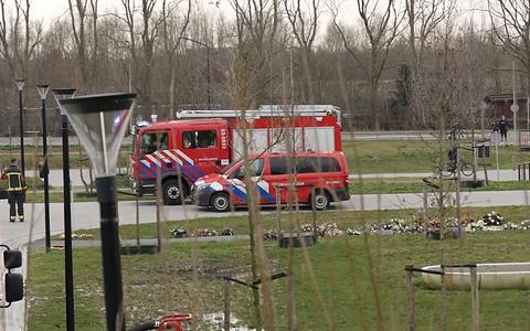 Brand in crematorium aan Hoendiep in Groningen