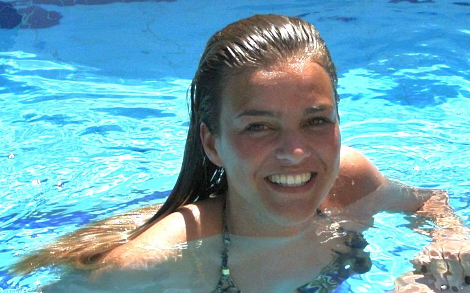 Sanne Kuipers tijdens een vakantie op Zakynthos.
