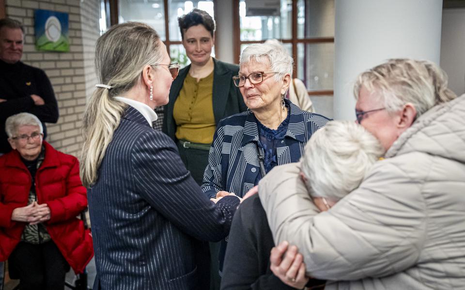 De emoties liepen hoog op bij het bezoek van de minister