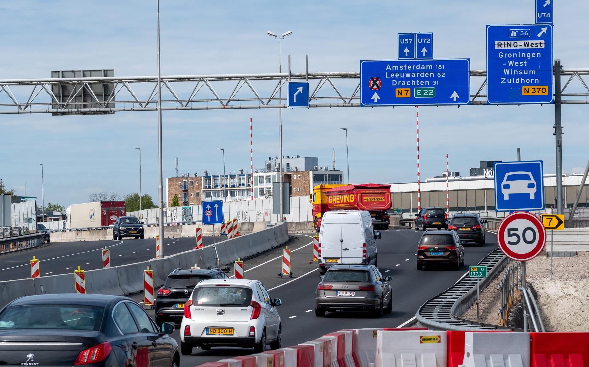 Verkeer op de zuidelijke ringweg in Groningen. Beeld ter illustratie.