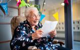 Ebeltje Boekema-Hut op haar 110de verjaardag.