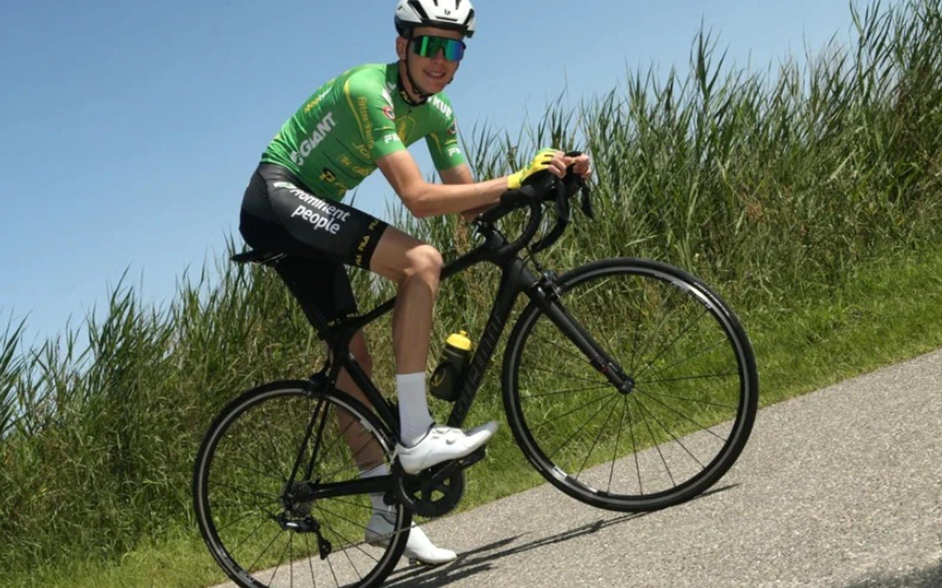 Jaap Voogel in het shirt van John Deere Cycling Team.