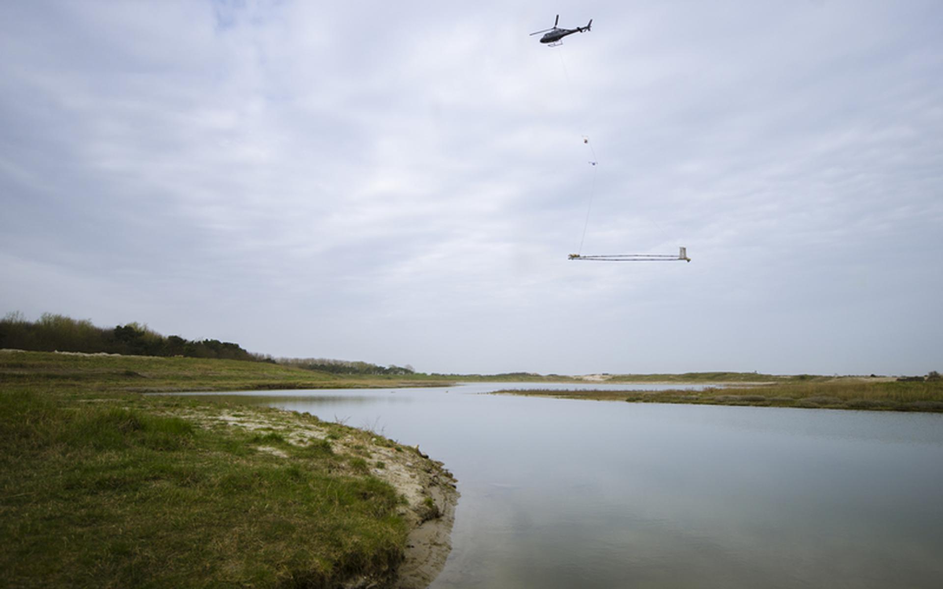 Een verkenningsvlucht boven een potentieel waterwingebied. Foto: Provincie Groningen