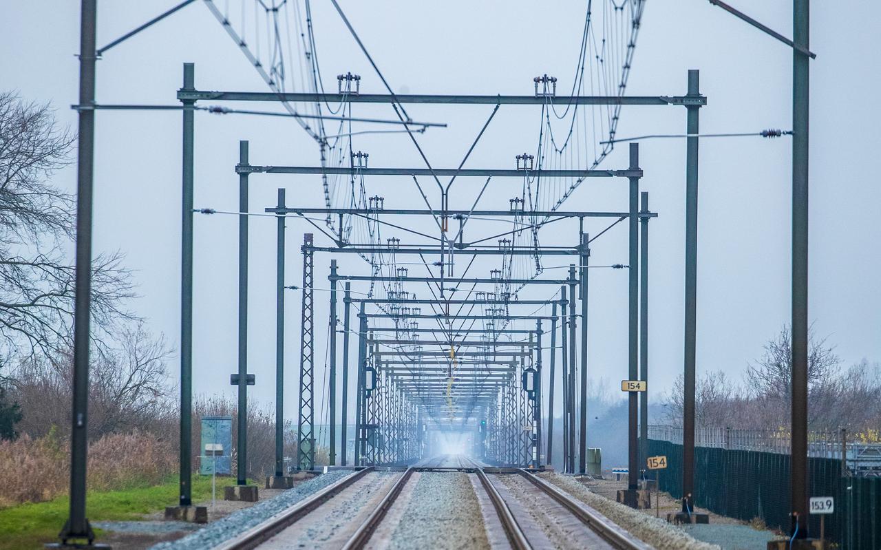 Een bestaande spoorlijn in Friesland. Een bestaande spoorlijn in Friesland.