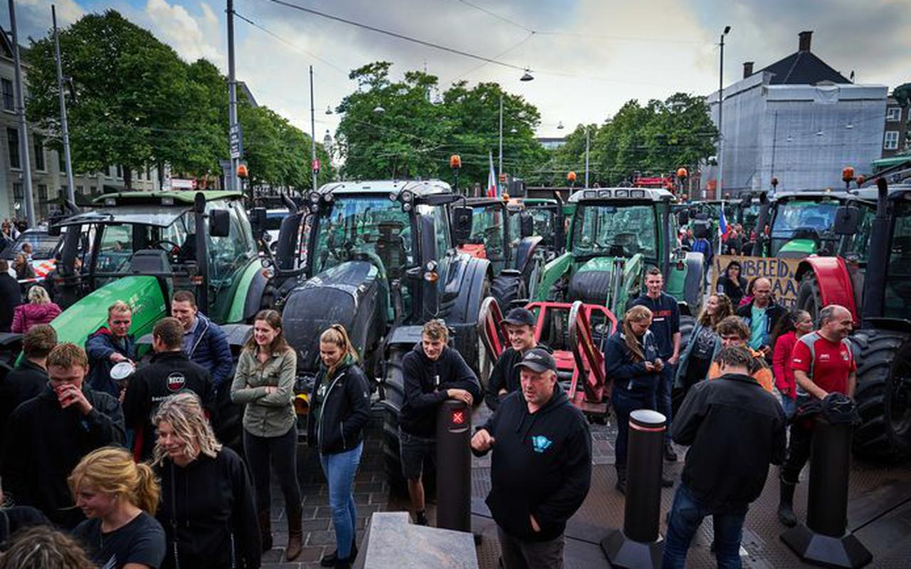 Boeren tijdens een demonstratie eerder deze maand op het Binnenhof in Den Haag.