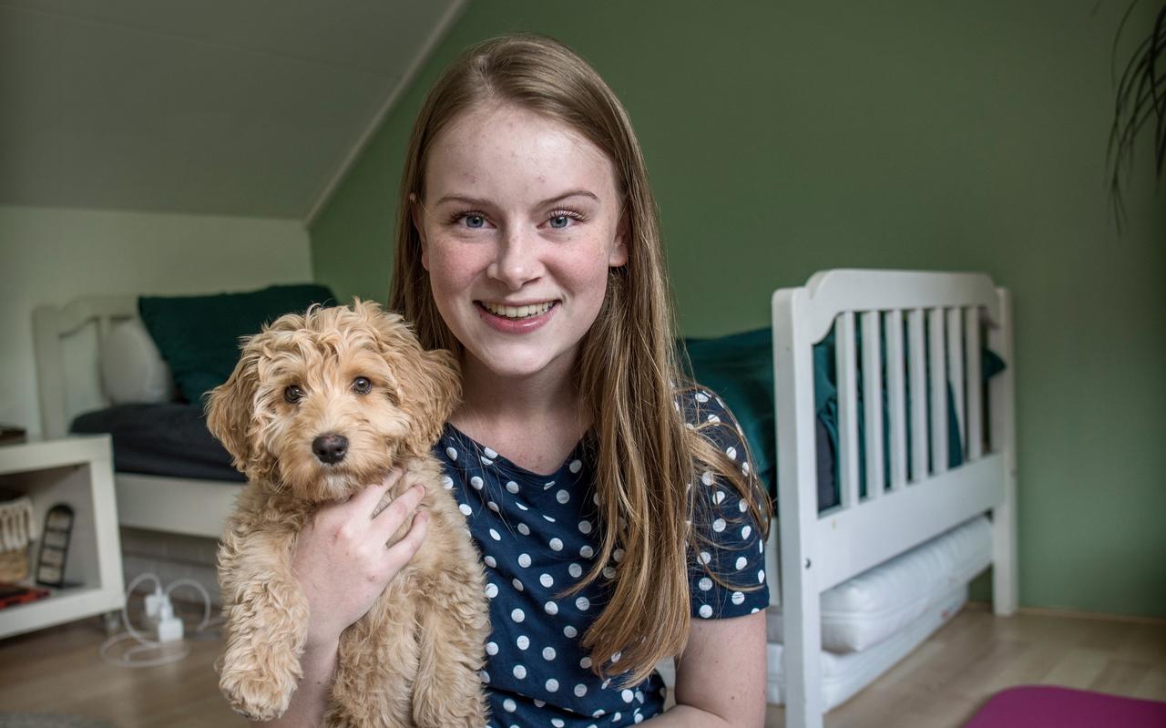 Fleur van der Werf met Moos. Fleur van der Werf met Moos.