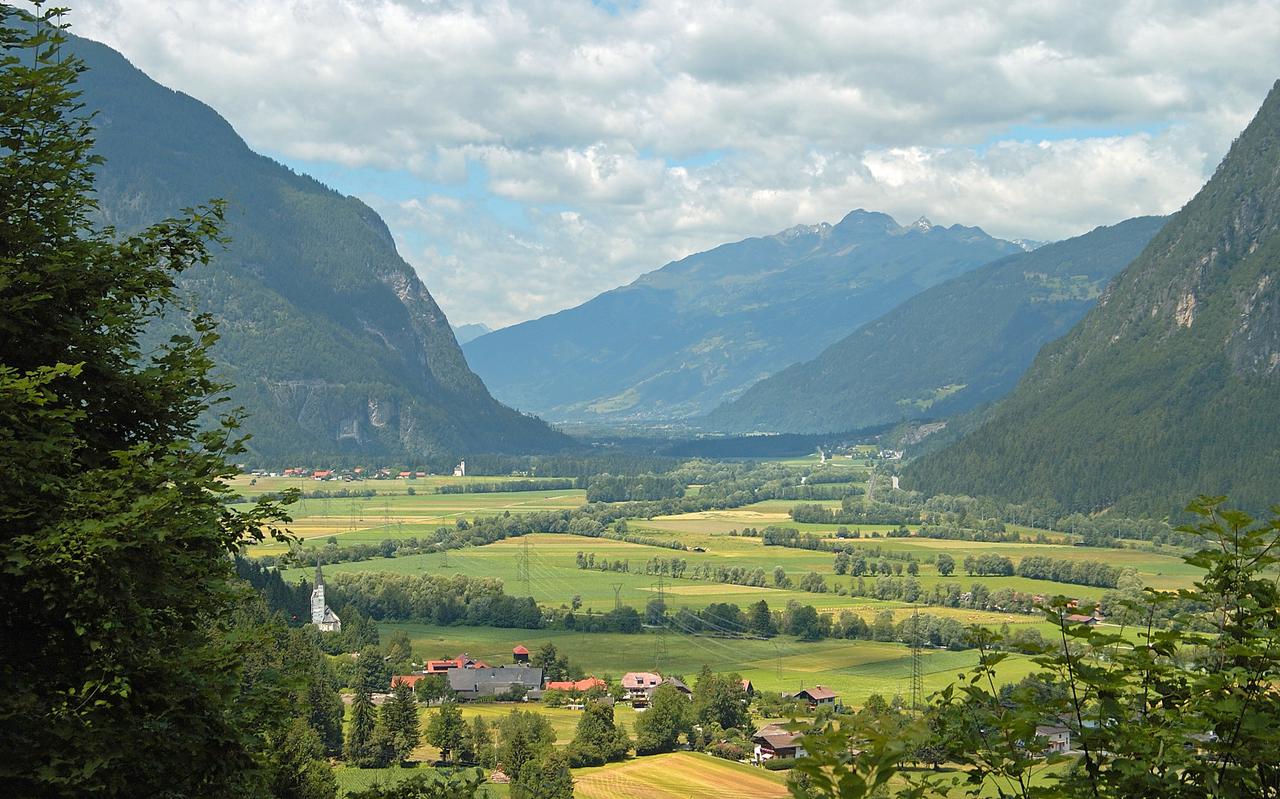 Het berglandschap in Oostenrijk.