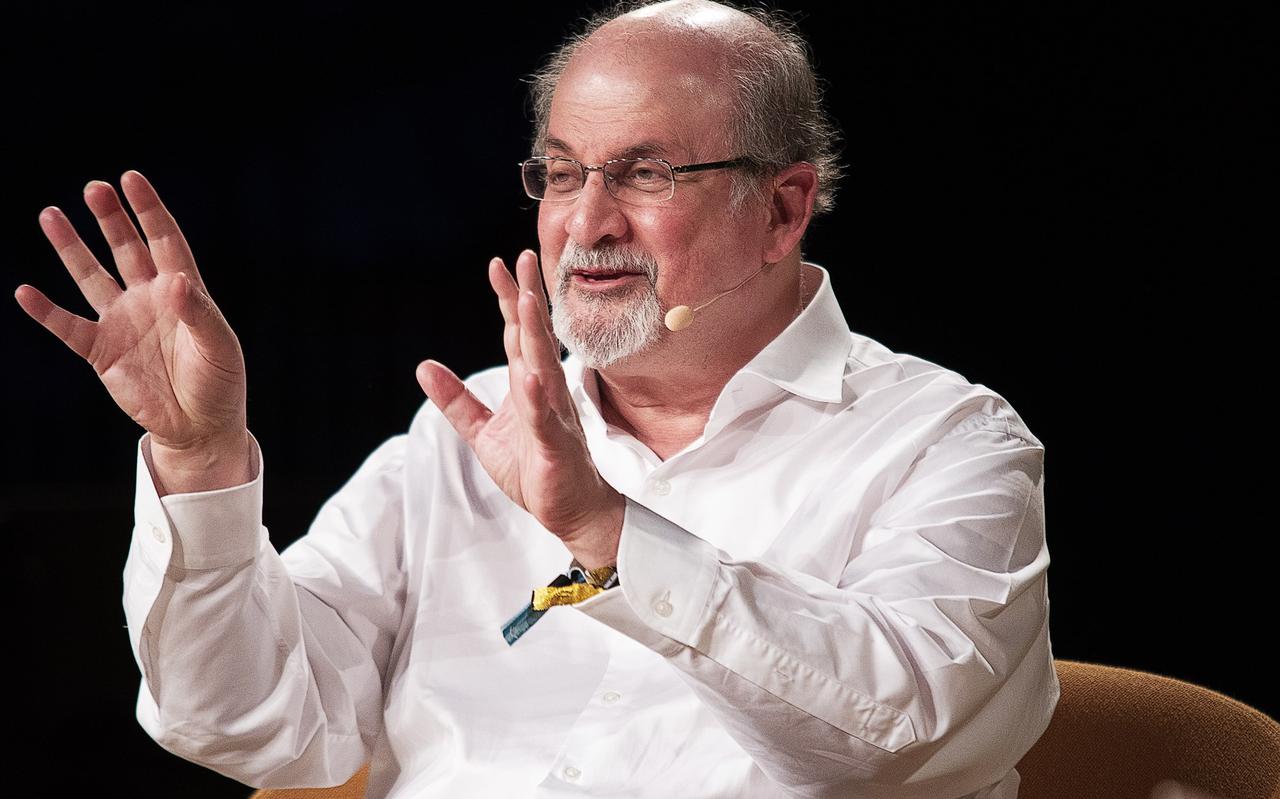 Salman Rushdie tijdens een lezing in 2018.