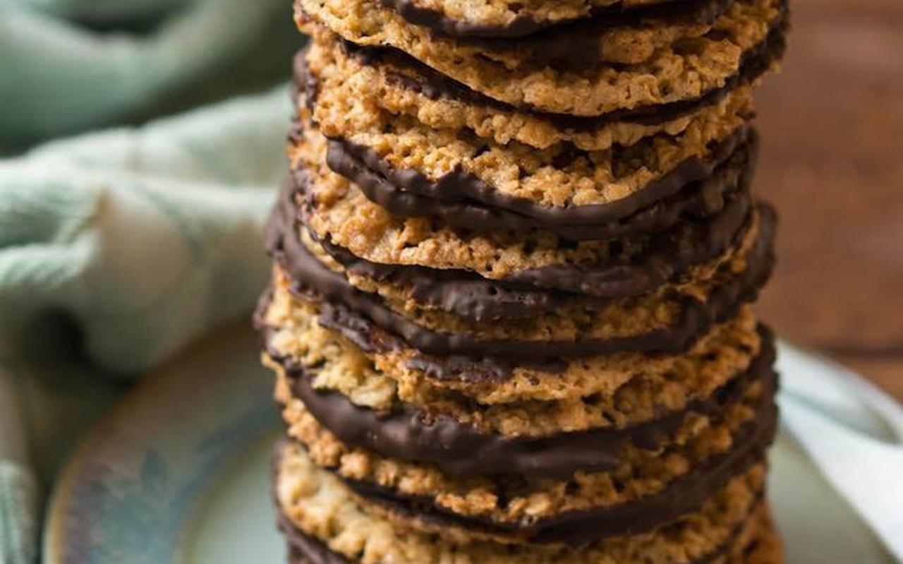 Zweedse havermoutkoekjes met chocolade Zweedse havermoutkoekjes met chocolade