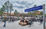 Het Koopmansplein is af en toe één grote fietsenstalling.