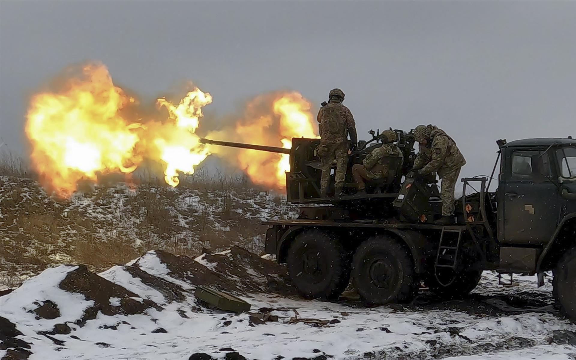 Oekraïense troepen vechten terug in Bachmoet.