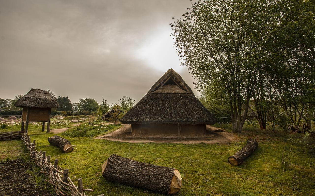 Een boerderij zoals die er tijdens de Bronstijd in Borger uit moet hebben gezien. Een boerderij zoals die er tijdens de Bronstijd in Borger uit moet hebben gezien.