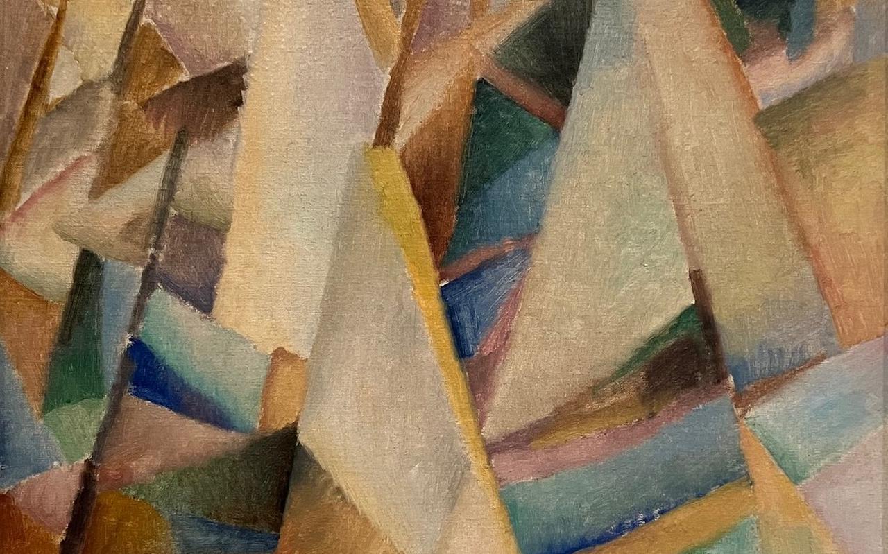 Leo Gestel: ‘Zeilen in de haven van Palma’ (1914) olieverf op doek. 