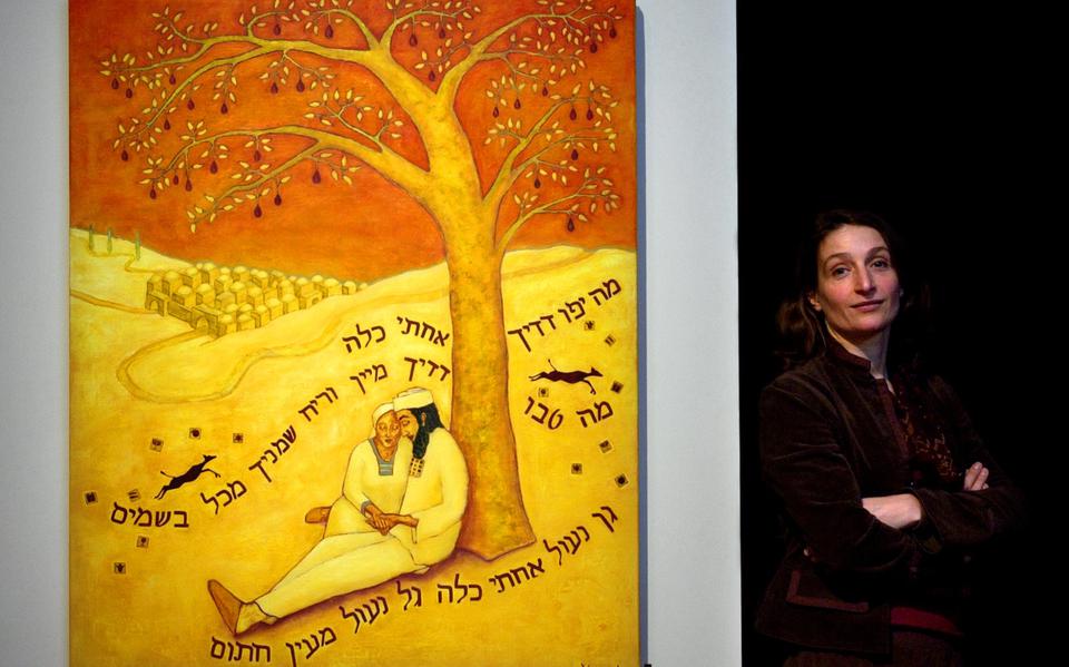 Jip Wijngaarden toonde lang geleden haar kunst al eens in de synagoge.