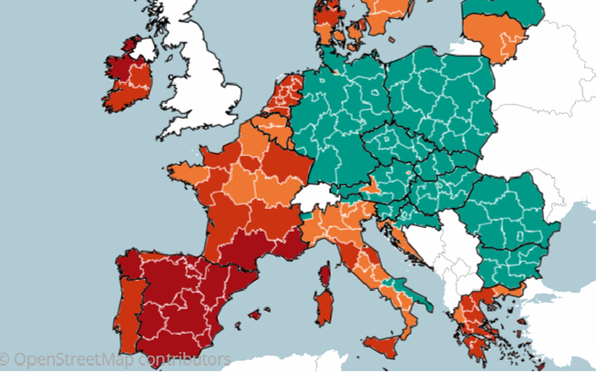 Nederland kleurt rood op coronakaart van Europa. kan gevolgen hebben voor jouw vakantie in buitenland - Dagblad van het