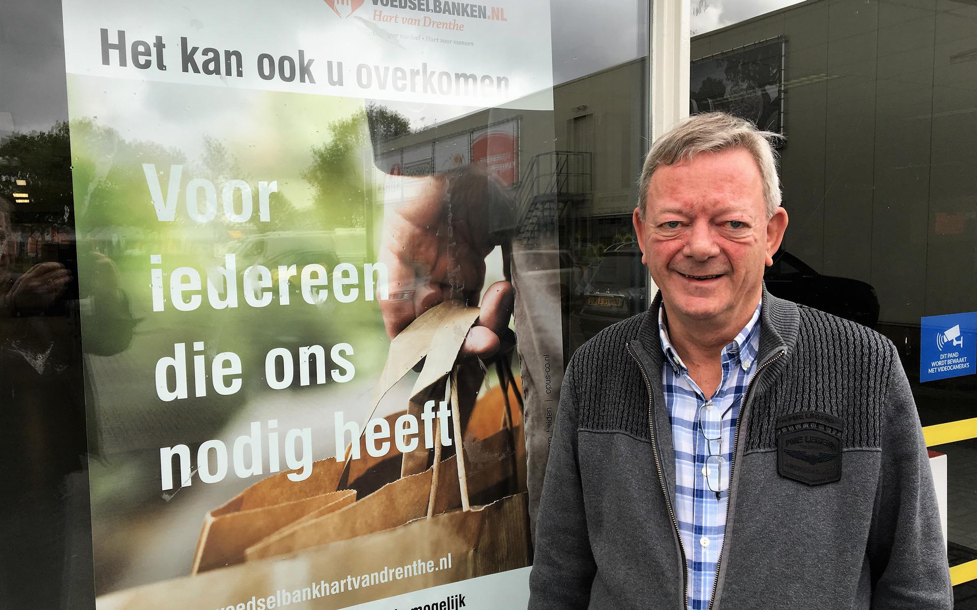 Wim Oosting, voorzitter van de Voedselbank Hart van Drenthe. 
