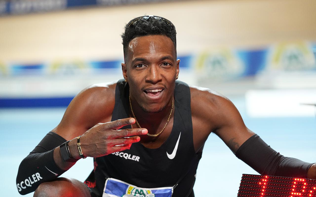 Liemarvin Bonevacia, winnaar van de 400 meter indoor: ,,Ik droomde van tevoren van deze race, ook onder de douche.'' Liemarvin Bonevacia, winnaar van de 400 meter indoor: ,,Ik droomde van tevoren van deze race, ook onder de douche.''