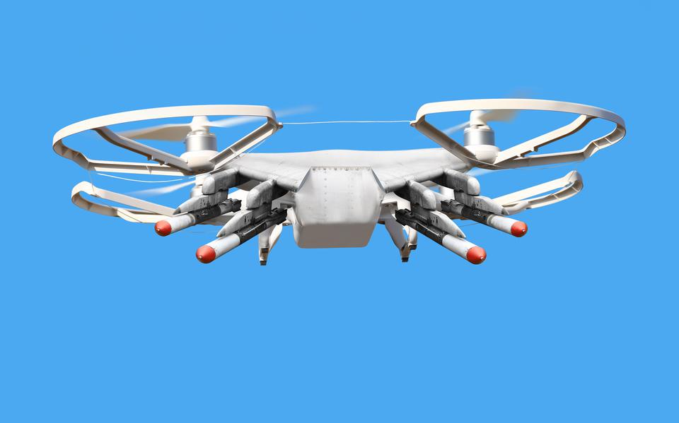 Nieuwe wapentechnologie: een zelfsturende drone.