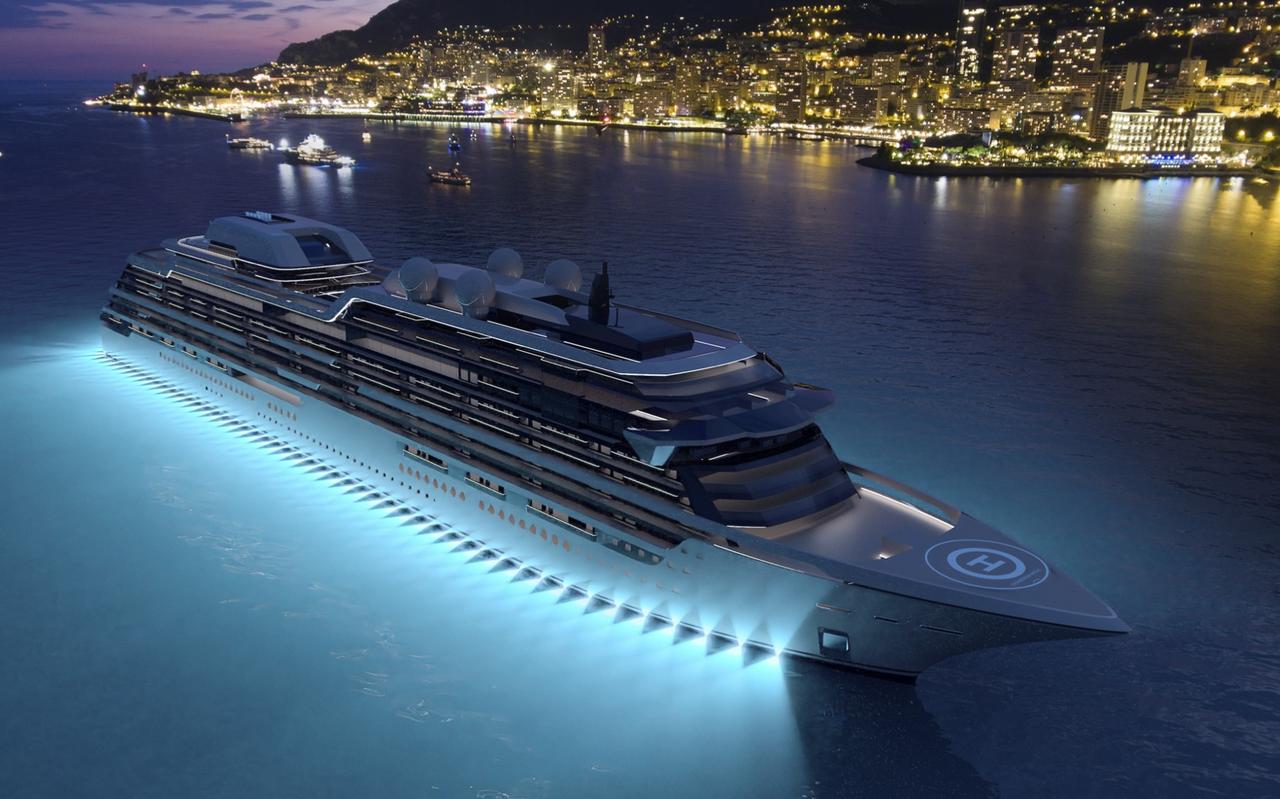 Zo zou het cruiseschip Njord er kunnen gaan uitzien. Zo zou het cruiseschip Njord er kunnen gaan uitzien.