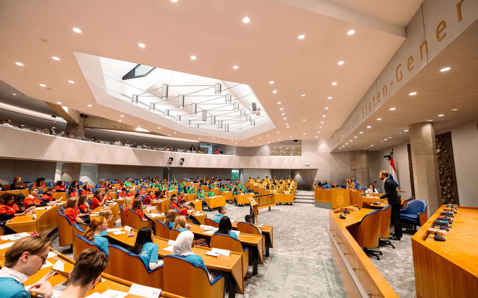 Het Nationaal jeugddebat vond plaats in de Tweede Kamer