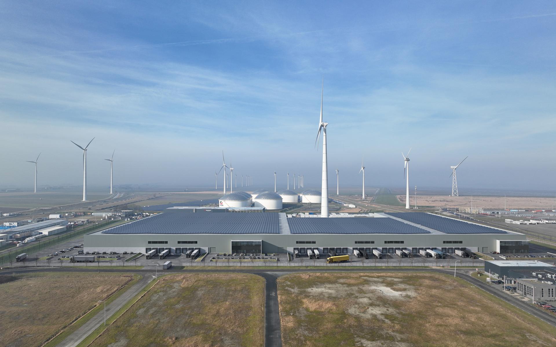 Zo gaat het distriebutiecentrum van Necron in de Eemshaven eruit zien.