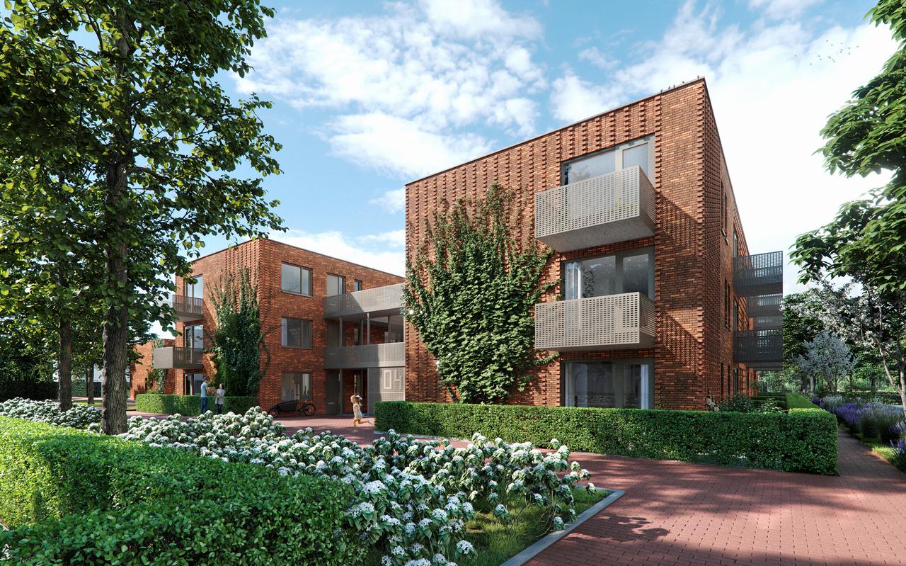 Het nieuwe appartementencomplex van woningcorporatie Patrimonium bij de Isebrandtsheerd in de Groningse wijk Beijum.