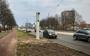 De nieuwe flitspaal aan de Europaweg in Groningen.